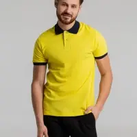 Рубашка поло Prince 190, желтая с темно-синим, размер M