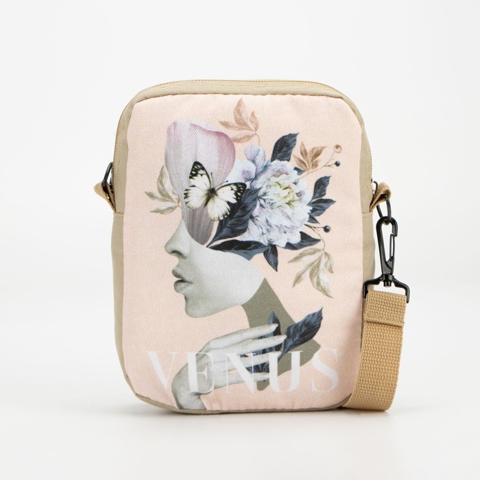 Сумка &laquo;Нежность&raquo;, 15х3х20, отд на молнии, длин ремень, бежевая