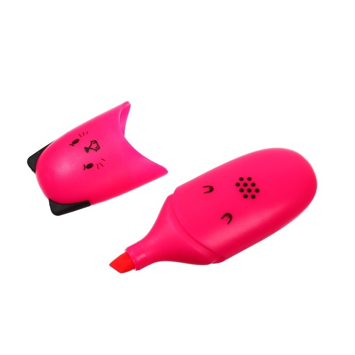 Маркер текстовыделитель мини 1-5мм BRAUBERG KIDS "CUTE CATS NEON", микс, в пласт банке