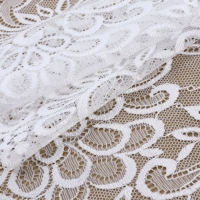 Кружевная эластичная ткань, 185 мм &times; 2,7 &plusmn; 0,5 м, цвет белый