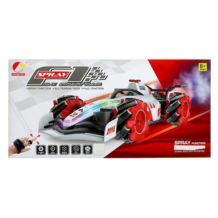Машина радиоуправляемая &laquo;Формула&raquo;, работает от аккумулятора, эффект дыма, свет, цвет белый