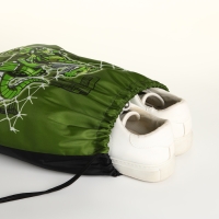 Мешок для обуви на шнурке, цвет зелёный