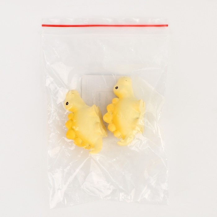 Миниатюра кукольная «Динозаврик», набор 2 шт., размер 1 шт. — 3 × 5,5 × 2 см, цвет жёлтый Миниатюра кукольная «Динозаврик», набор 2 шт., размер 1 шт. — 3 × 5,5 × 2 см, цвет жёлтый