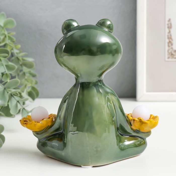 Сувенир керамика свет Сувенир керамика свет "Лягушонок и дзен" МИКС 13х7х13 см