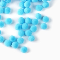 Набор текстильных деталей для декора. Помпоны для творчества «Голубые», 55 гр Набор текстильных деталей для декора. Помпоны для творчества «Голубые», 55 гр