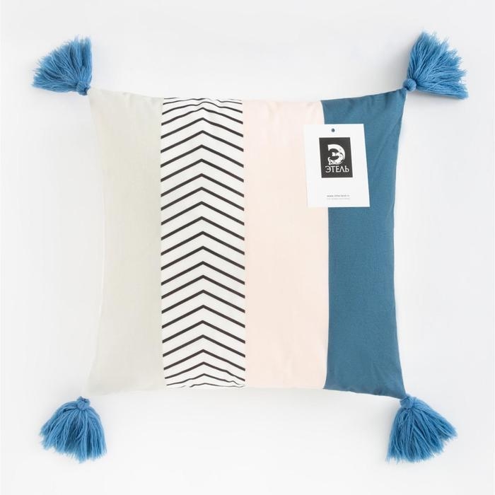 Наволочка декоративная Этель &laquo;Перо&raquo; 40х40 см, 100% п/э, велюр