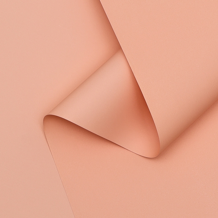 Пленка для цветов тонированная, матовая, персиковый, 0,5 х 10 м &plusmn;1 см, 65 мкм