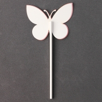 Набор топперов &laquo;Бабочки&raquo;, набор 5 шт., цвет розовый