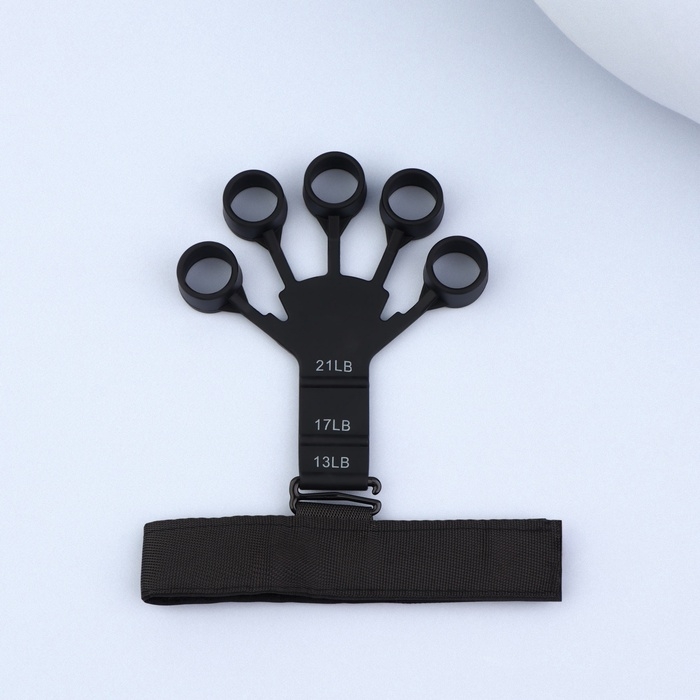 Массажёр для разработки рук и пальцев, с манжетом, 8 &times; 14 &times; 2,8 см, цвет чёрный
