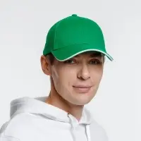 Бейсболка Spiker, зеленая с белым