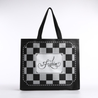 Сумка хозяйственная без застёжки, цвет чёрный Сумка хозяйственная без застёжки, цвет чёрный