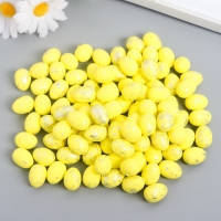 Декор пасхальный "Яйцо - серебристая крапинка" набор 100 шт жёлтый 1,5х1,8 см, 8х8х8 см Декор пасхальный "Яйцо - серебристая крапинка" набор 100 шт жёлтый 1,5х1,8 см, 8х8х8 см