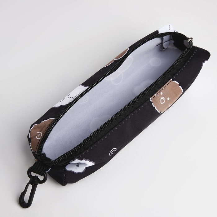 Рюкзак школьный из текстиля на молнии, 3 кармана, пенал, цвет чёрный Рюкзак школьный из текстиля на молнии, 3 кармана, пенал, цвет чёрный