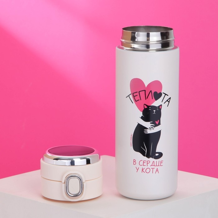 Термос с индикатором &laquo;Теплота&raquo;, 400 мл, сохраняет тепло 6-8 ч