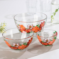 Набор салатников &laquo;Цветник&raquo;, 3 шт: 215 мл, d=11 см; 450 мл, d=15,8 см; 925 мл, d=18,8 см, МИКС