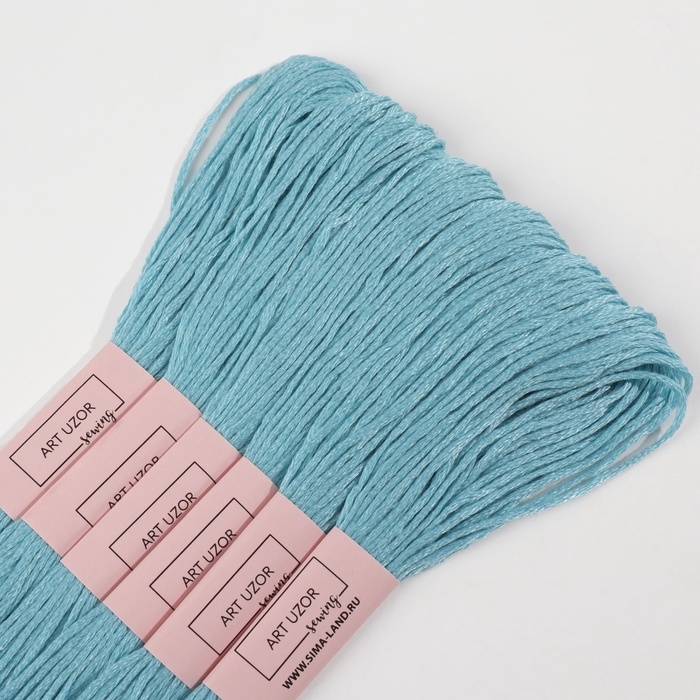 Набор ниток мулине №3766, 8 &plusmn; 1 м, 6 шт, цвет пыльно-голубой