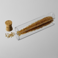 Набор баночек для хранения бисера, d = 2,2 &times; 12 см, 5 шт, в контейнере, 13,5 &times; 13,5 &times; 3,5 см