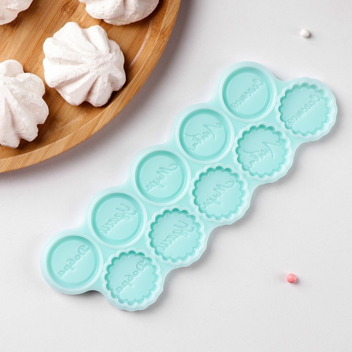 Силиконовый молд &laquo;Монетки-пожелания&raquo;, d=3 см, цвет бирюзовый