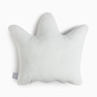 Подушка декоративная Этель "Корона" белая, 48х38см, велюр, 100% п/э