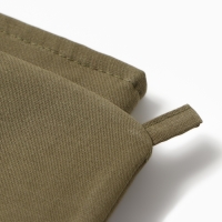 Кухонный набор Этель Kitchen, цвет зелёный, варежка-прихватка 18х29 см, прихватка 19х19 см