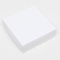 Коробка подарочная складная, упаковка, крышка-дно, белая, 15 х 15 х 5 см