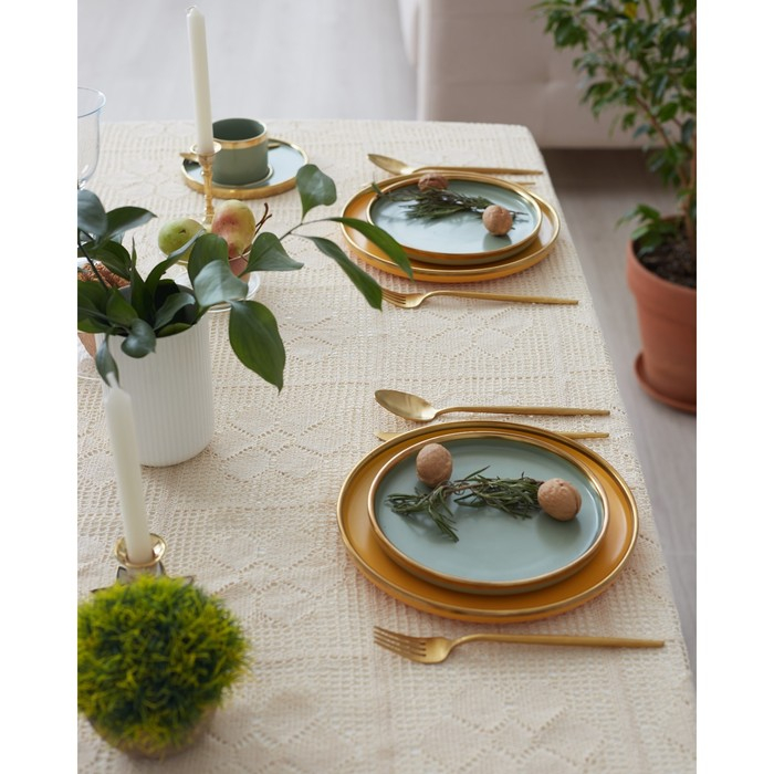 Скатерть Этель "Ажур" 130х180&plusmn;5 см, 100% п/э