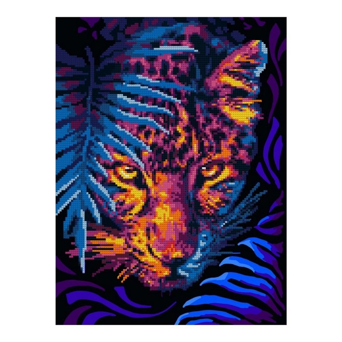 Алмазная мозаика «Хищник», 30 × 40 см, частичное заполнение Алмазная мозаика «Хищник», 30 × 40 см, частичное заполнение