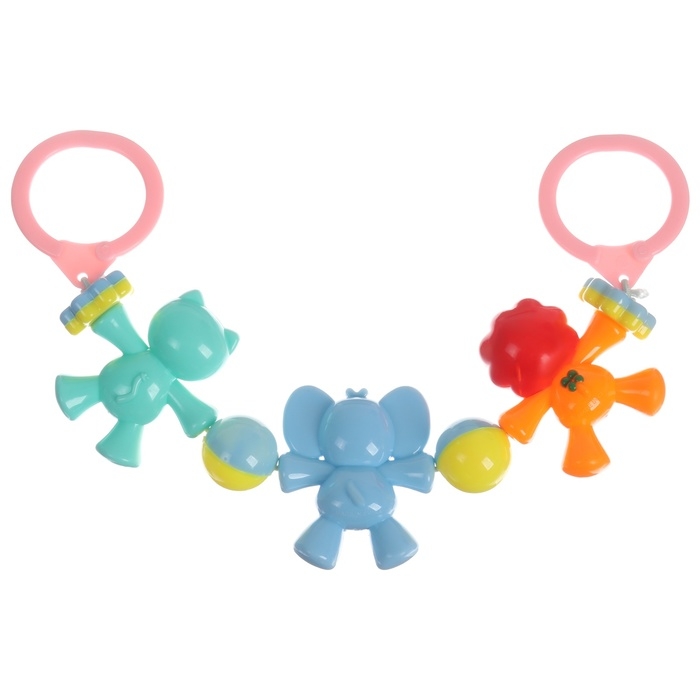 Растяжка на коляску/кроватку «Друзья», 3 игрушки с погремушками, цвет МИКС, Крошка Я Растяжка на коляску/кроватку «Друзья», 3 игрушки с погремушками, цвет МИКС, Крошка Я