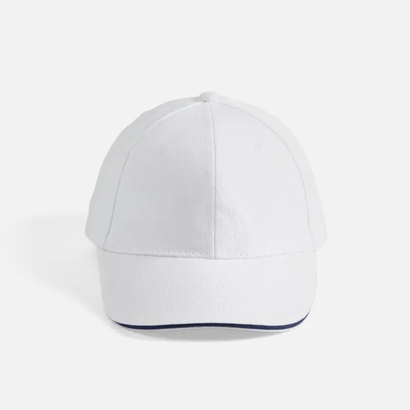 Бейсболка Buffalo, белая с темно-синим