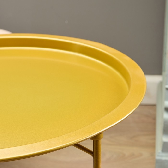 Столик журнальный, поднос золотой