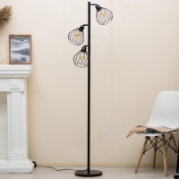 Торшер "Джейл" 3хЕ27 черный 37х37х174 см