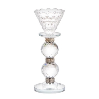 Подсвечник стекло на 1 свечу "Ожерелье" стразы 18,5х7х7 см Подсвечник стекло на 1 свечу "Ожерелье" стразы 18,5х7х7 см
