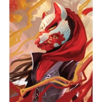 Картина по номерам на холсте с подрамником &laquo;Девушка в японской маске&raquo;, 40 х 50 см