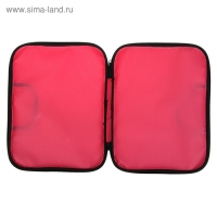 Папка с ручками текстильная А4, 350 х 270 х 20 мм, Calligrata "Офис", нейлон 600D, двуцветный кант, розовая