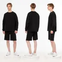 Свитшот унисекс S2, черный, размер XL/XXL