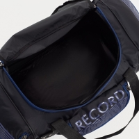 Сумка дорожная на молнии, 3 наружных кармана, длинный ремень, цвет чёрный