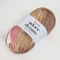 Пряжа "Adore Dream" 100% акрил антипиллинг 280м/100г (1051 беж-роз) Пряжа "Adore Dream" 100% акрил антипиллинг 280м/100г (1051 беж-роз)