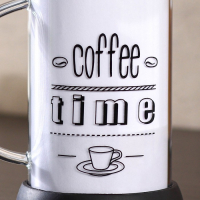 Чайник заварочный френч - пресс &laquo;Келли&raquo;, 600 мл, стекло, цвет чёрный, рисунок МИКС