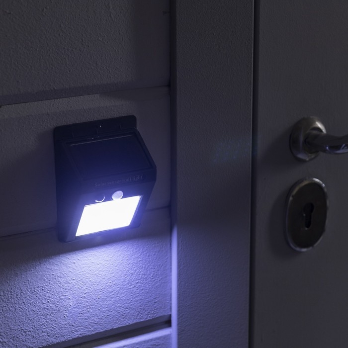 Садовый светильник на солнечной батарее, накладной, 9.5 &times; 13 &times; 5 см, 20 LED, свечение белое