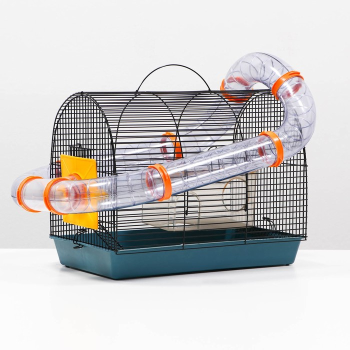 Клетка для грызунов Клетка для грызунов "Саквояж", малая, с лабиринтом и домом, 40 х 25 х 32 см, микс цветов