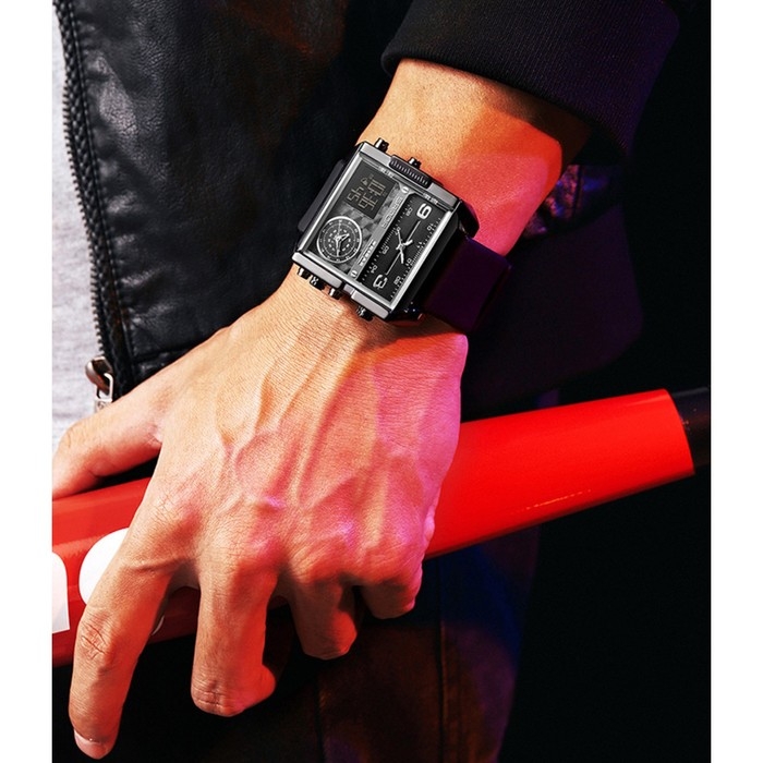 Часы наручные электронные, d-4.1 см, будильник, календарь, водонепроницаемые, черные Часы наручные электронные, d-4.1 см, будильник, календарь, водонепроницаемые, черные