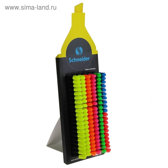 Маркер текстовыделитель Schneider Job, 1-5 мм, в дисплее 150 штук, микс Маркер текстовыделитель Schneider Job, 1-5 мм, в дисплее 150 штук, микс