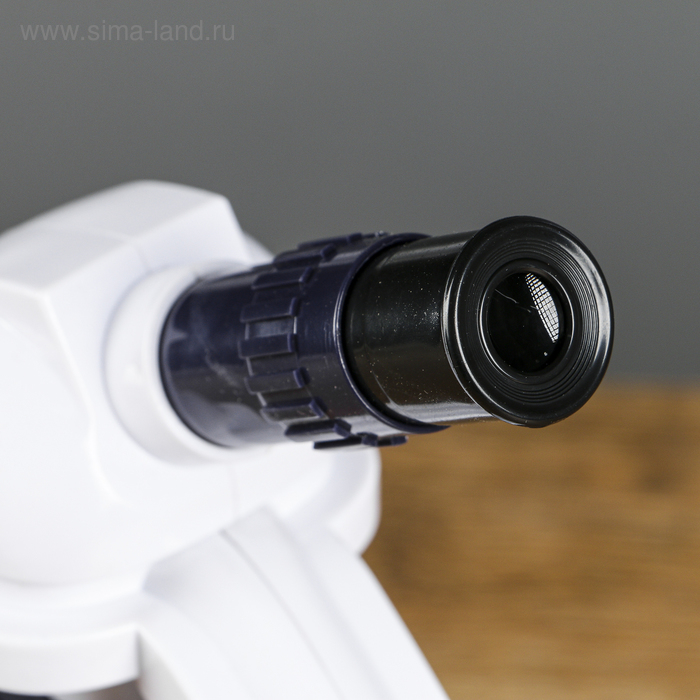 Микроскоп, кратность увеличения 450х, 200х, 80х, с подсветкой, белый