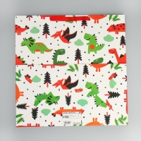 Пакет подарочный, упаковка, &laquo;Динозаврики&raquo;, 38 х 38 х 21 см