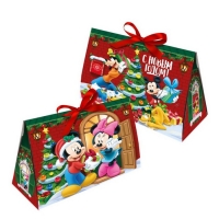 Новый год. Подарочная коробка, складная, "С Новым годом", 27х23х15 см, Микки Маус Новый год. Подарочная коробка, складная, "С Новым годом", 27х23х15 см, Микки Маус