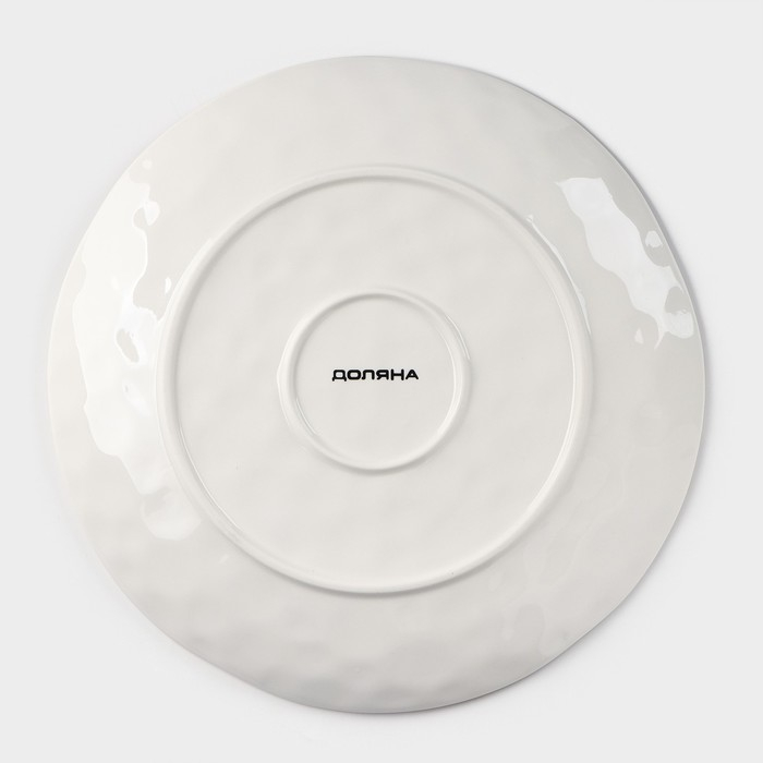 Тарелка фарфоровая Доляна &laquo;Космос&raquo;, d=27,5 см, цвет красный
