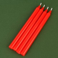 Набор новогодних восковых свечей &laquo;Новый год: Верь в чудеса&raquo;, 4 шт., красные, 15 х 1 х 1 см.