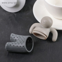 Ситечко для чая Доляна &laquo;Человечек&raquo;, 8,5&times;7&times;3 см, цвет серый