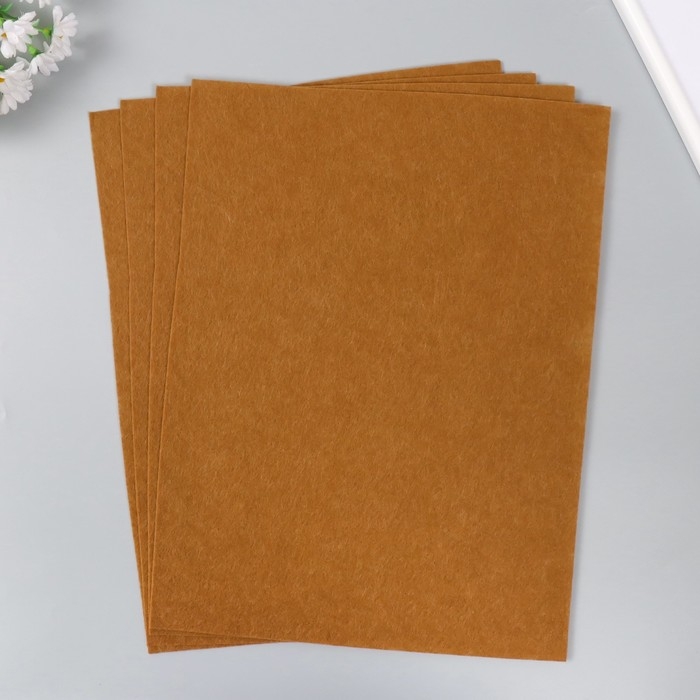 Фетр 1 мм "Кофе со сливками" набор 4 листа 30х40 см