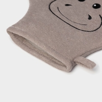 Мочалка - варежка детская для купания Доляна &laquo;Бегемотик&raquo;, 21 см